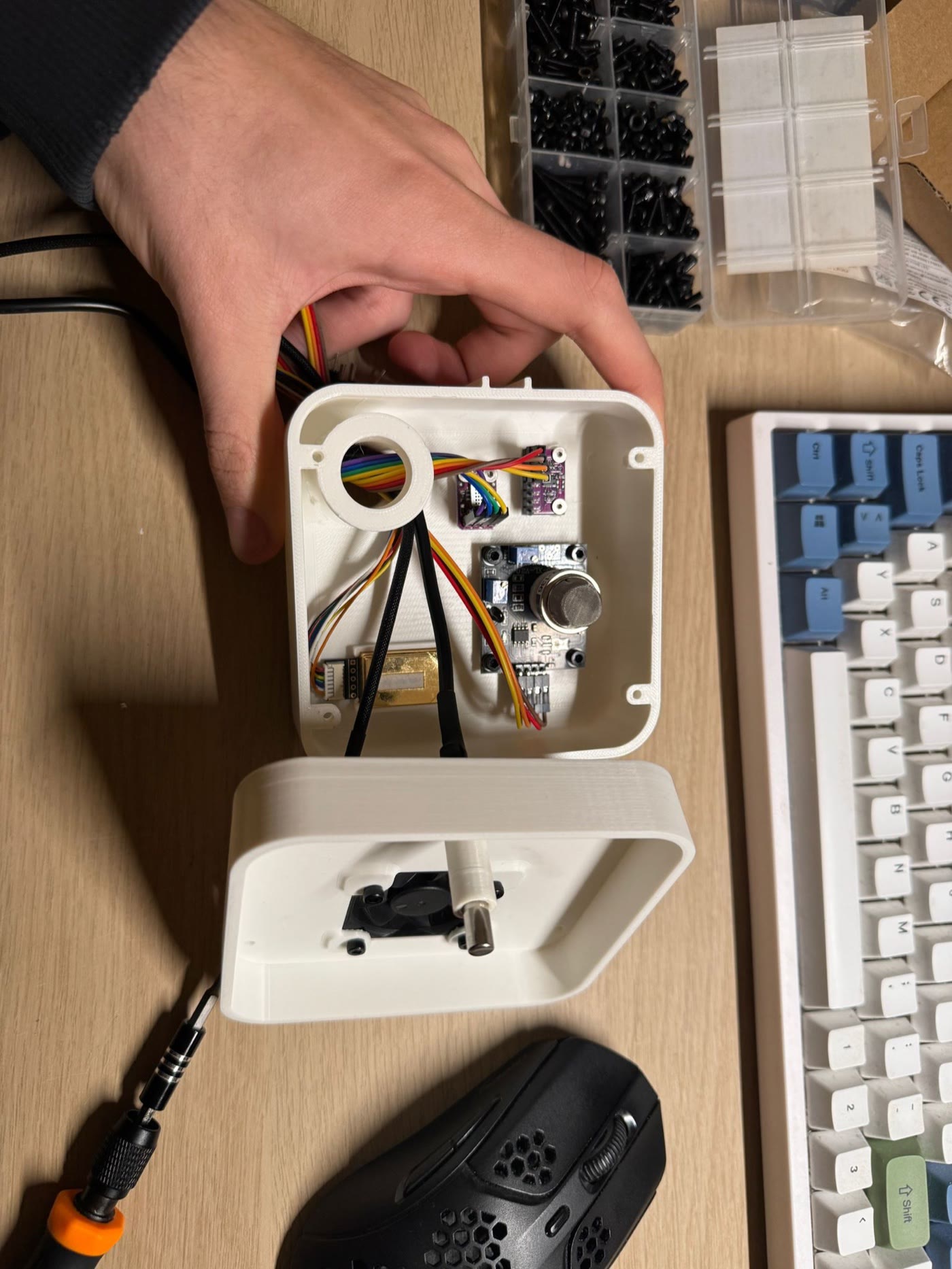 The open environmental sensor enclosure built for the MAGMA Vulcano rover